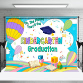 Aperturee - Kindergarten Hot Air Balloon Kid Graduation Backdrop